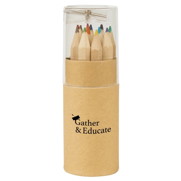 12-Piece Colored Pencil Set In Tube With Sharpener - Image 2