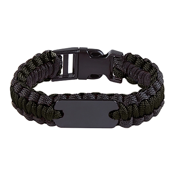 Paracord Survival Bracelet With Metal Plate - Image 3