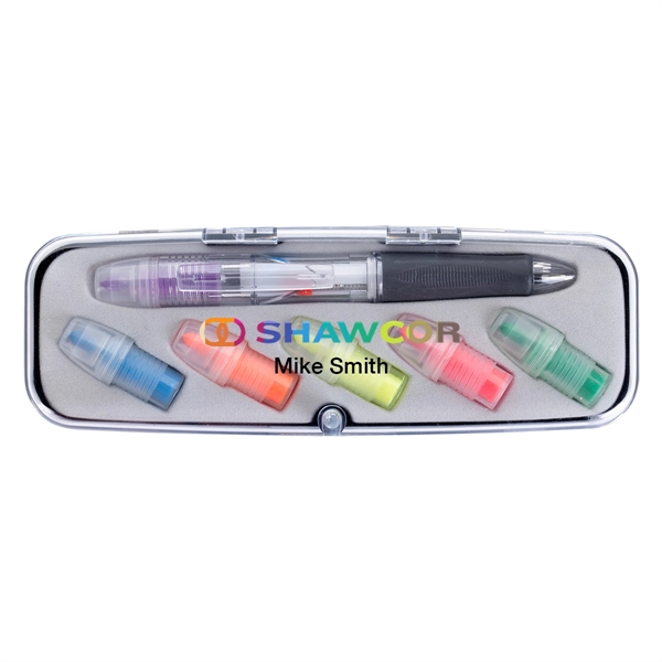 Tri-Color Pen and Highlighter Set - Image 3