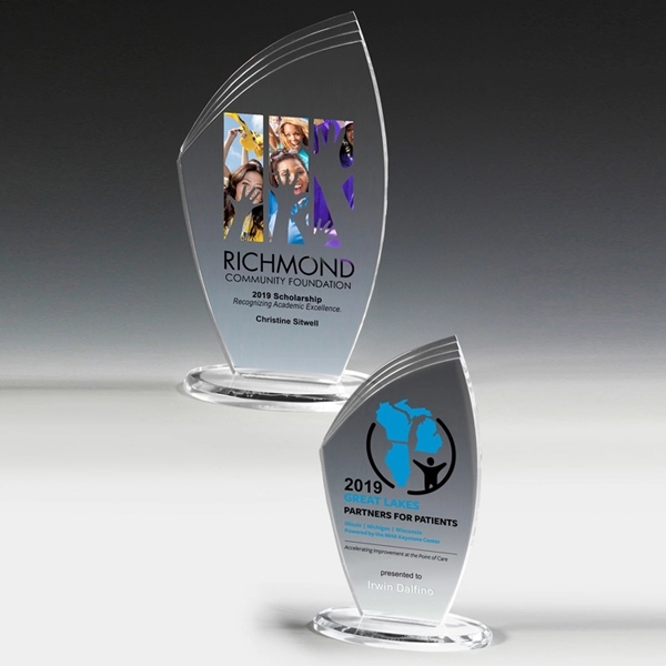 Allure Acrylic Award - 4 1/2" x 7 1/4" x 3/8"