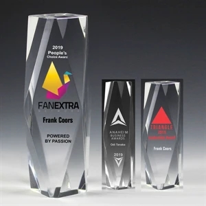 2" Thick Obelisk Acrylic Award - 2" x 6" x 2"