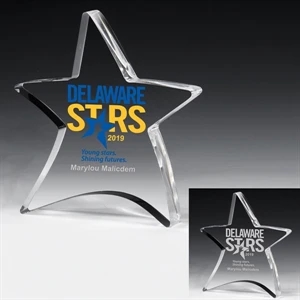 3/4" Thick Moving Star Paperweight