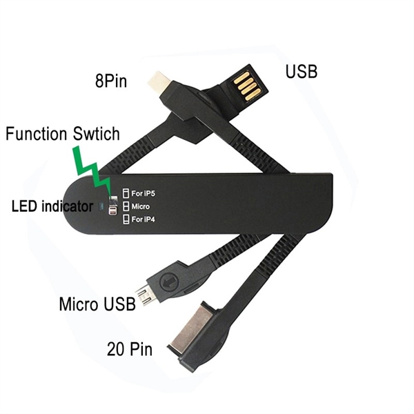 Swiss Army Knife 4 in1 micro USB Charger Cable - Image 2