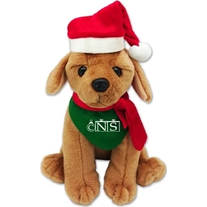 EQP 96+ Christmas 8" Medium Sitting Dog - Golden Retriever