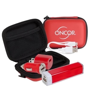 Travel Kit Case with Metal Power Bank