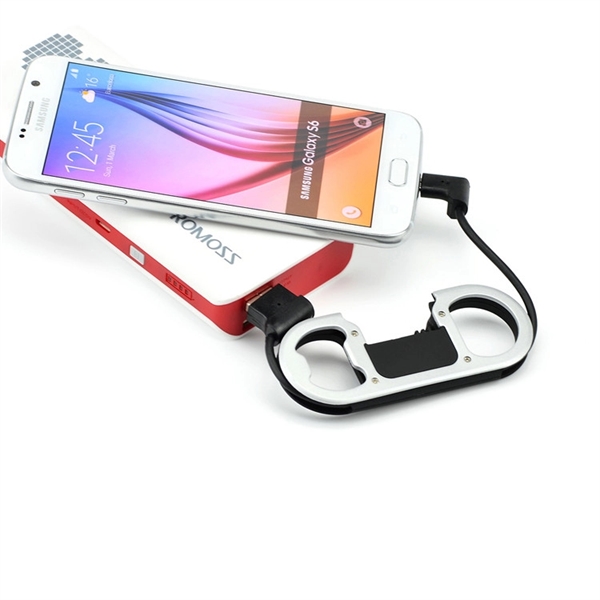 e Key Chain Micro USB Cable With Bottle Opener - Image 2
