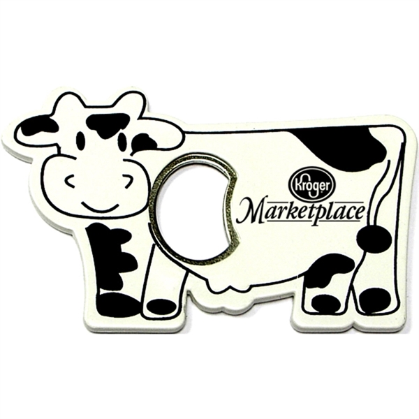 Jumbo size cow shape magnetic bottle opener - Image 1