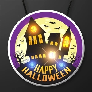 Haunted House Light Up Halloween Necklace