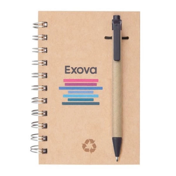 Recycled Notebook/Pen Combo - 5"x7" - Image 2