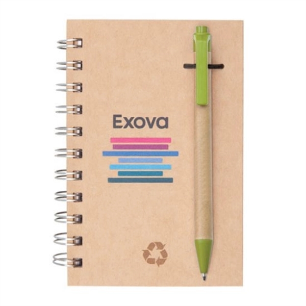 Recycled Notebook/Pen Combo - 5"x7" - Image 4