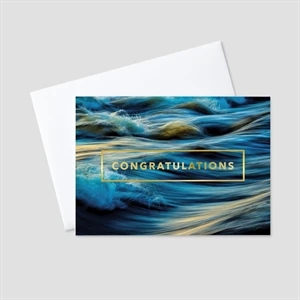 Waves of Congratulations Congratulations Greeting Card