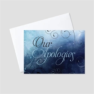 Apology Swirls Apology Greeting Card