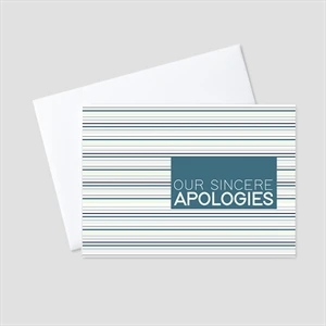 Apology Stripes Apology Greeting Card