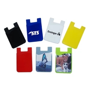 Silicone Phone Wallet with Microfiber Cloth