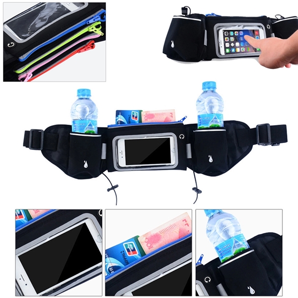 Reflective Dual Kettle pocket Waist Belt with Touch Screen