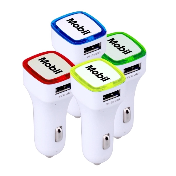 Squeare Dual Port USB Car Charger - Image 1