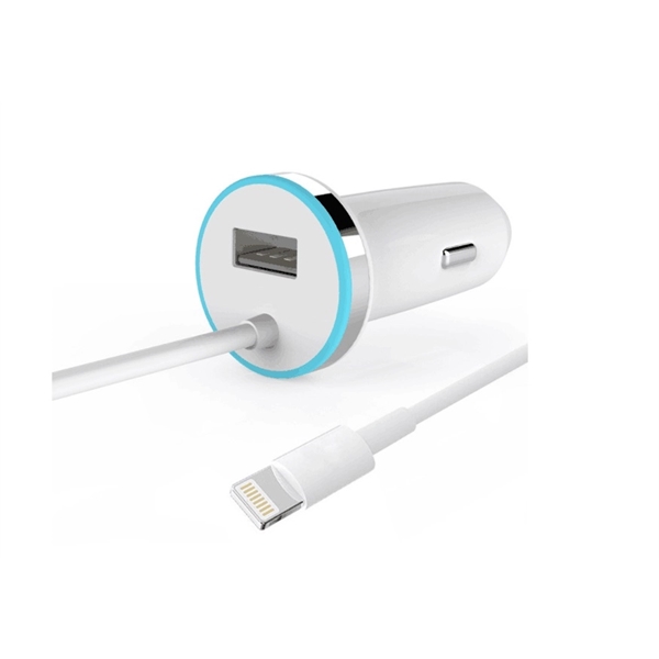 USB Car Charger with 9" USB Cable for Backseat use - Image 3