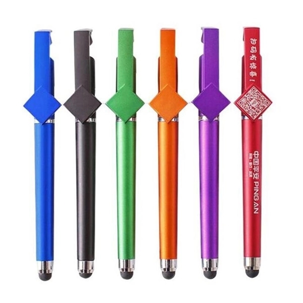 Customized QR Code Cellphone Holder Stand Stylus Pen - Image 1