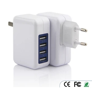 4 Port USB Wall Charger & AC Adaptor