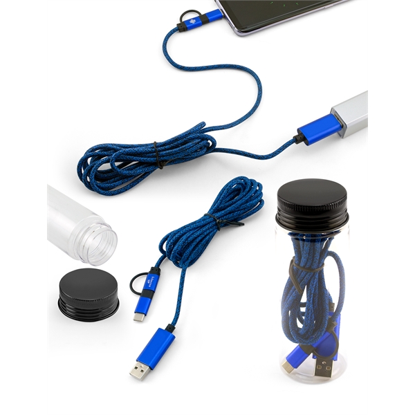 Long 6.5 ft Bottled 3-in-1 Charging Cable - Image 2
