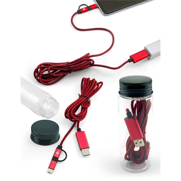 Long 6.5 ft Bottled 3-in-1 Charging Cable - Image 8