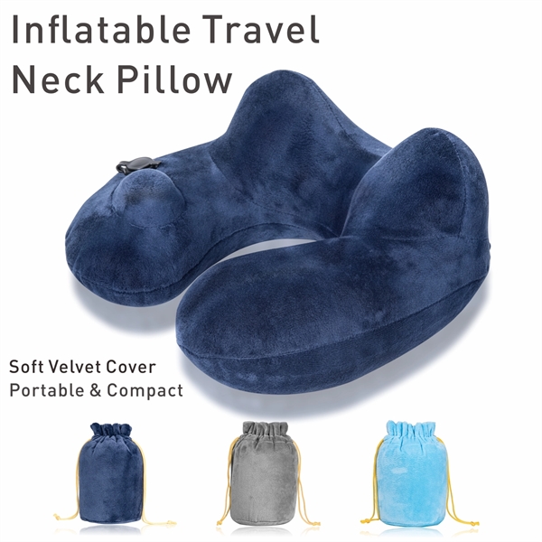 Inflatable Neck Pillow with Packsack, In Seconds Inflating - Image 9