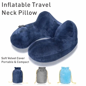 Inflatable Neck Pillow with Packsack, In Seconds Inflating