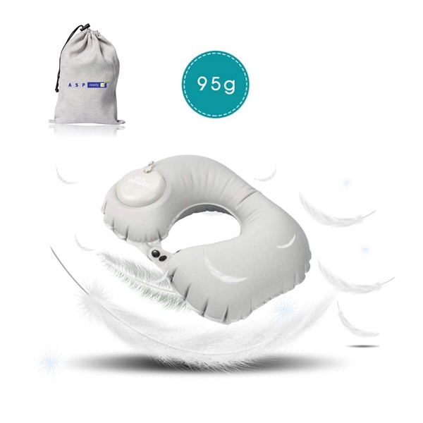 Inflatable Neck Pillow with Packsack, In Seconds Inflating - Image 2
