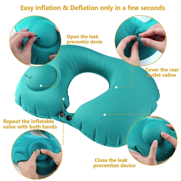 Inflatable Neck Pillow with Packsack, In Seconds Inflating - Image 5