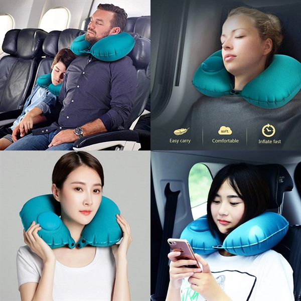 Inflatable Neck Pillow with Packsack, In Seconds Inflating - Image 7