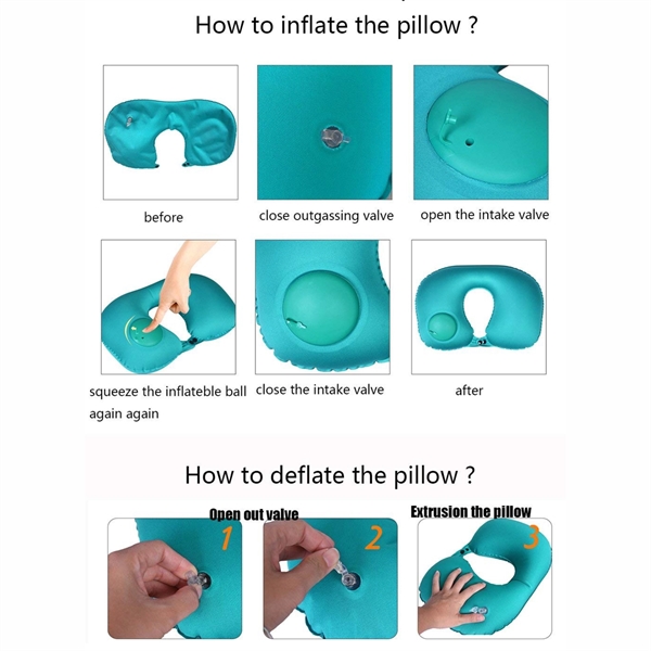 Inflatable Neck Pillow with Packsack, In Seconds Inflating - Image 8