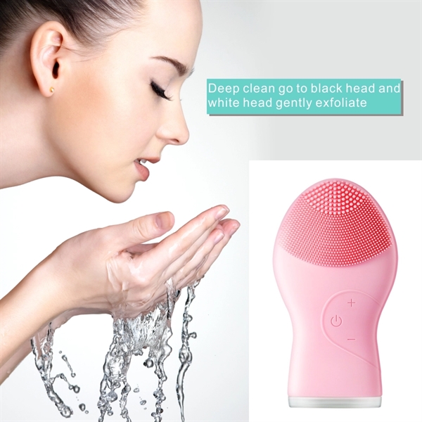 Electric Facial Cleansing Brush, Silicone Face Brush - Image 4