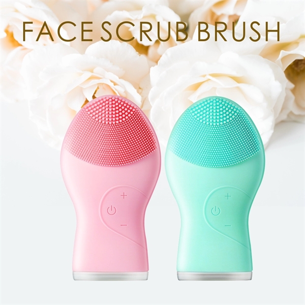 Electric Facial Cleansing Brush, Silicone Face Brush - Image 1
