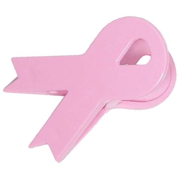 Pink Ribbon Magnetic Memo Clip Holder - Image 2