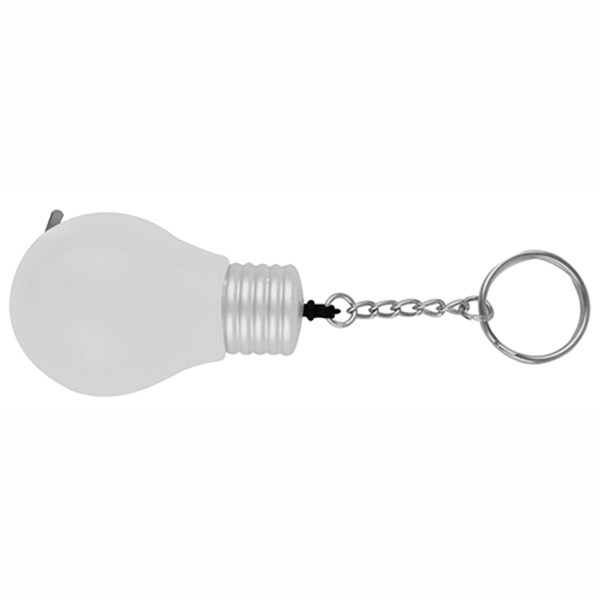 Light Bulb Shape Tape Measure with Key Chain - Image 4