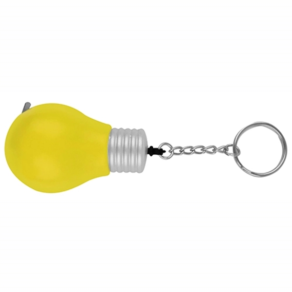 Light Bulb Shape Tape Measure with Key Chain - Image 5