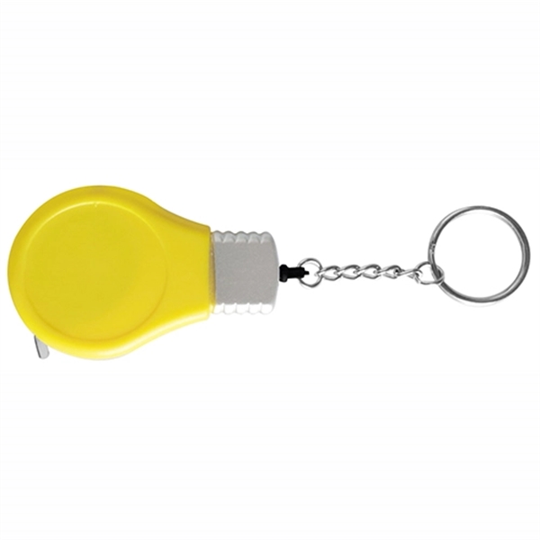 Light Bulb Shape Tape Measure with Key Chain - Image 6
