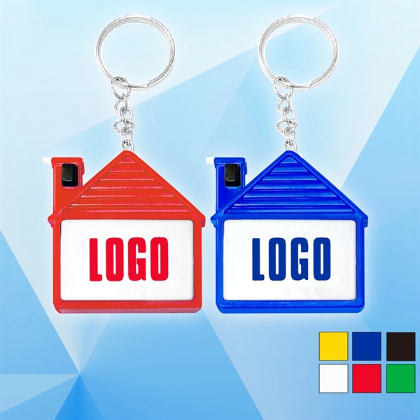 House Shaped Tape Measure with Key Holder - Image 1