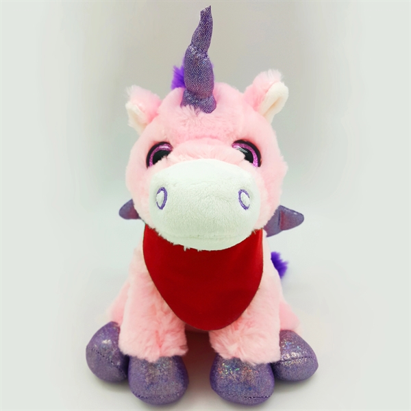 9" Bright Color Pink Unicorn - Image 3