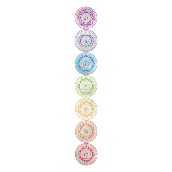Holographic Rainbow Window Stickers - The Chakra Set