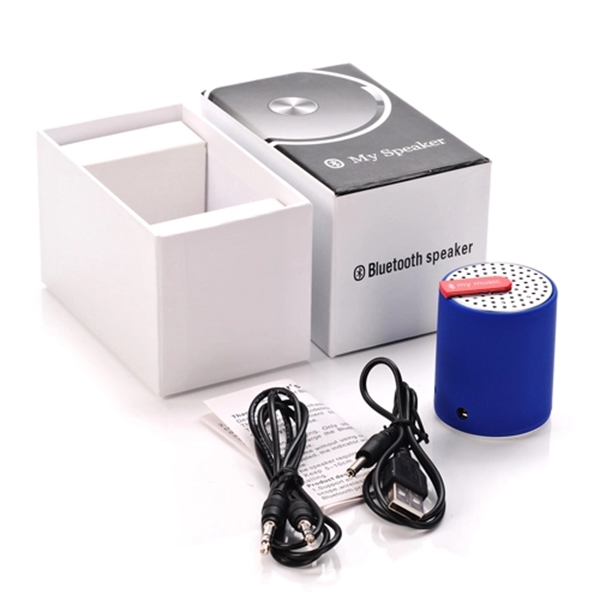 Round Plastic Mini Bluetooth Wireless Speaker - Image 2
