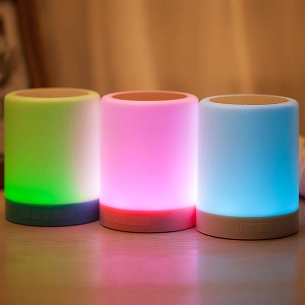 Portable RGB LED Lamp Smart Bluetooth Speaker - Image 2