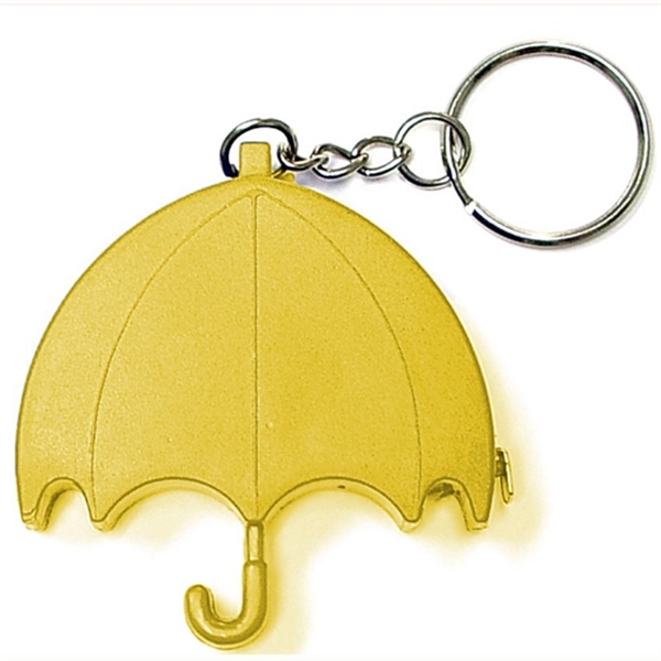Umbrella Shaped Tape Measure with Key Chain - Image 2