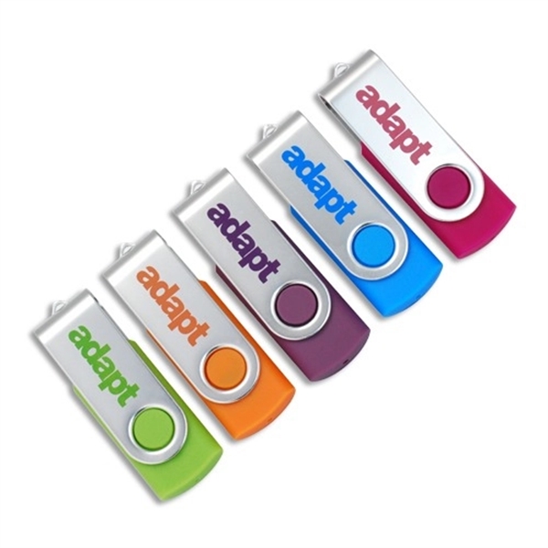 Twister Swivel USB flash drive w/ Metal clip - Image 2