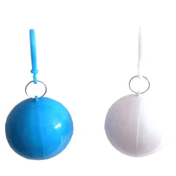 Emergency Rain Poncho Ball Key Chain - Image 2