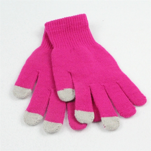 Touch Screen Acrylic Knitted Gloves - Image 2