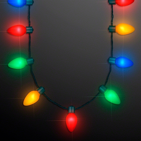 9 Lights Christmas Bulb Necklace - Image 3