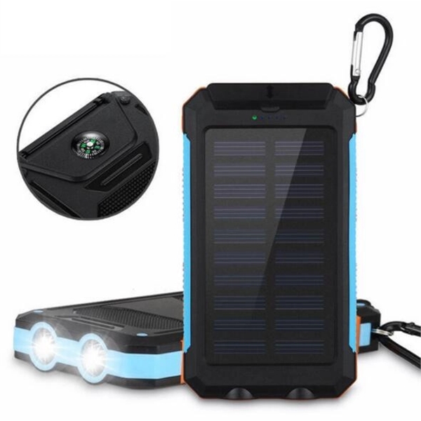 10000 mAh Solar Charger With Compass - Image 1