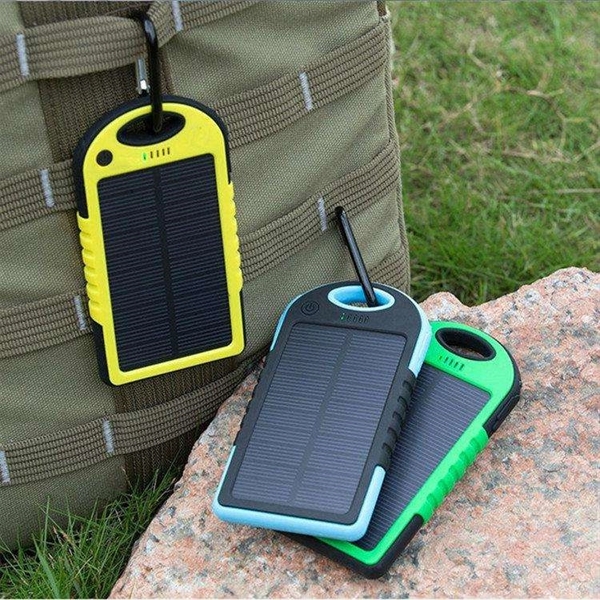 Solar Panel Power Bank Battery USB Mobile Phone Charger - Image 2