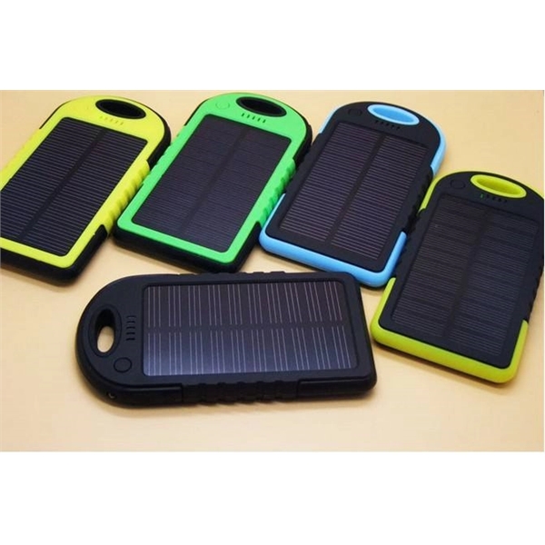 Solar Panel Power Bank Battery USB Mobile Phone Charger - Image 1